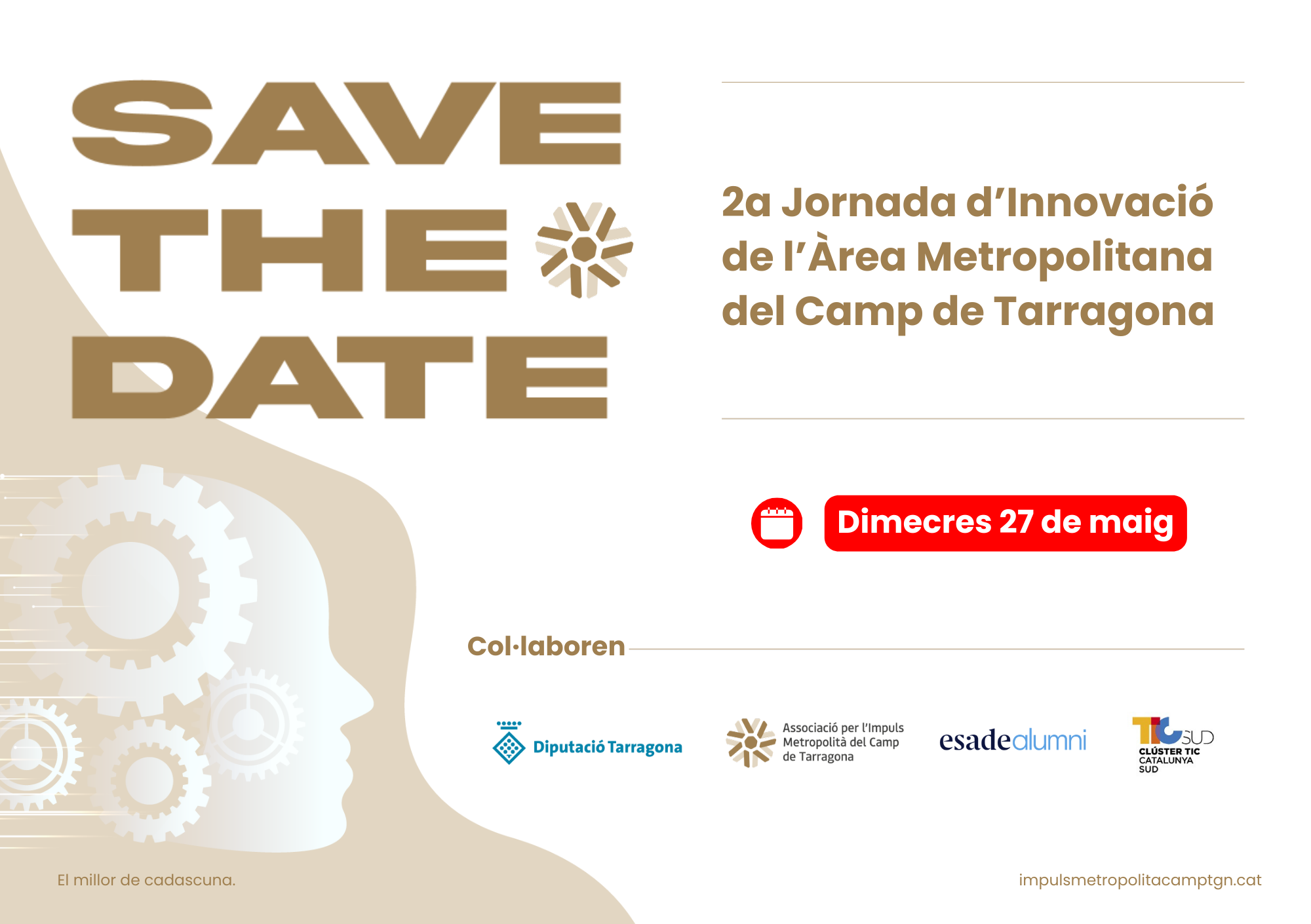 Save the date! 2a Jornada d'Innovació de l'Àrea Metropolitana del Camp de Tarragona