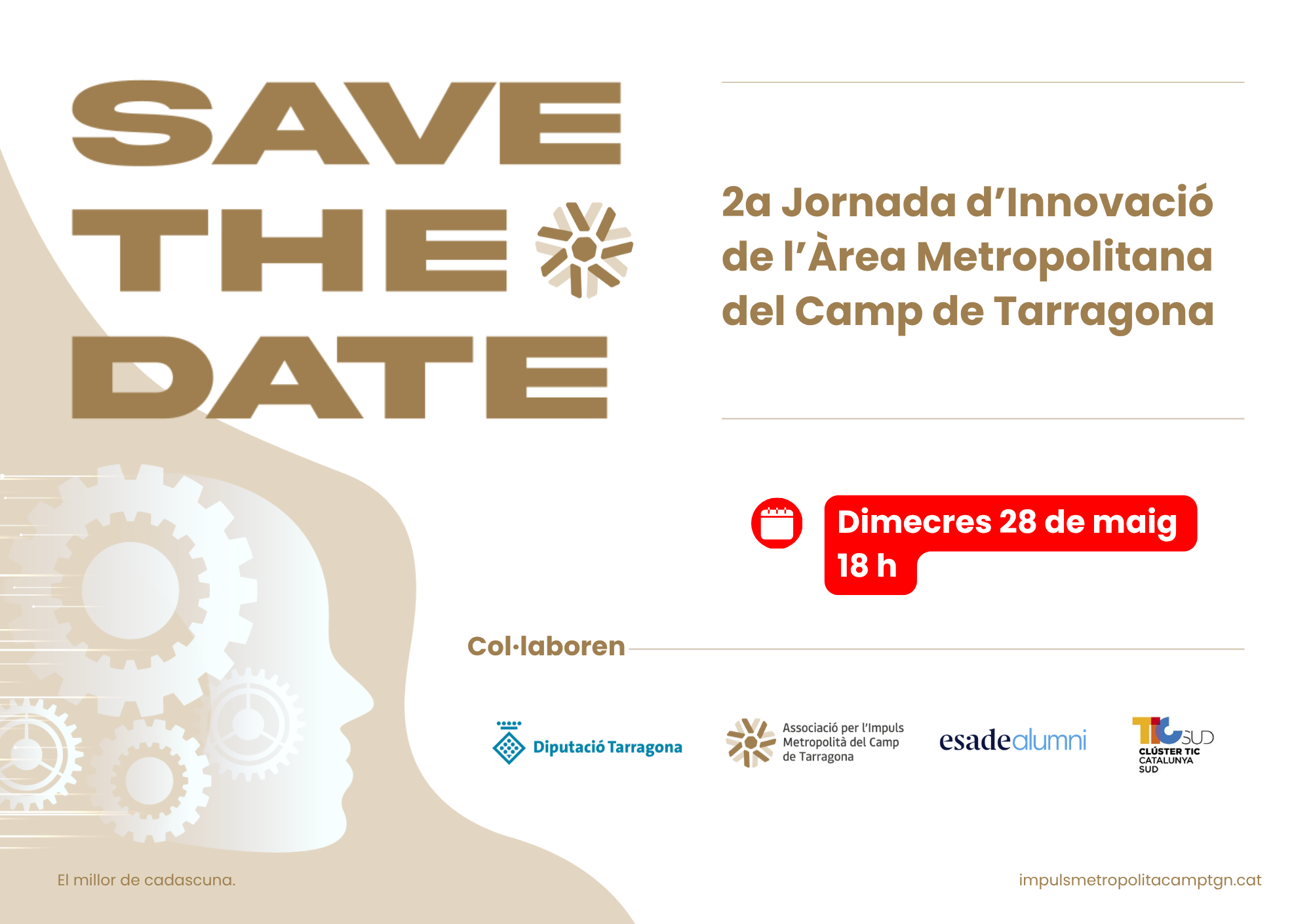 Save the date! 2a Jornada d'Innovació de l'Àrea Metropolitana del Camp de Tarragona